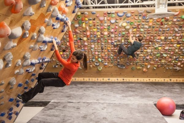 Rob and Shanna climbing